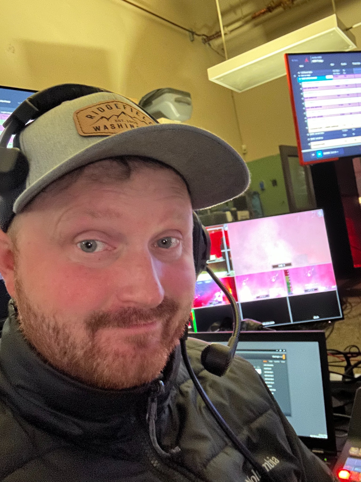 Ryan working at a production control position