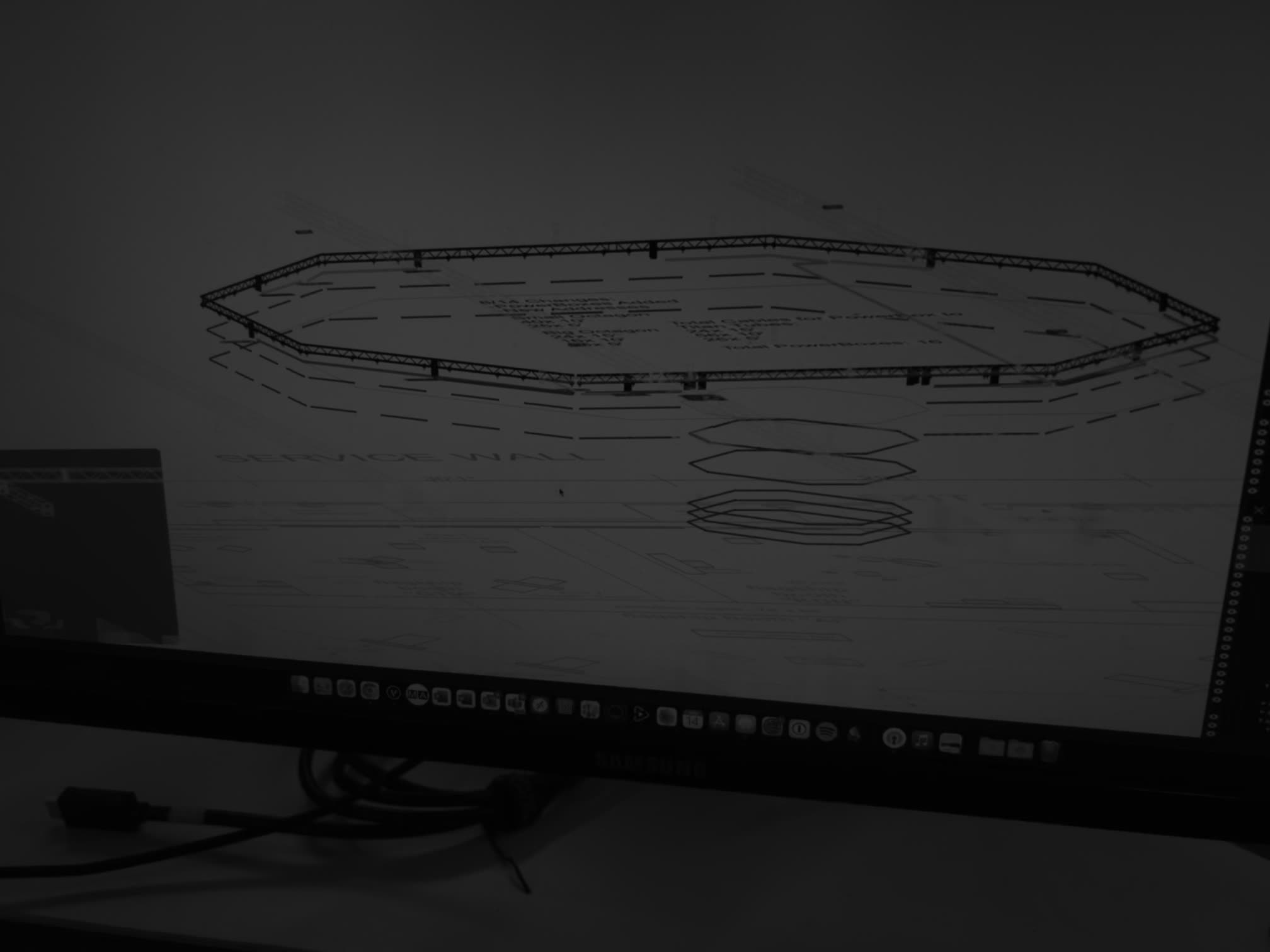 Technical production design drawing