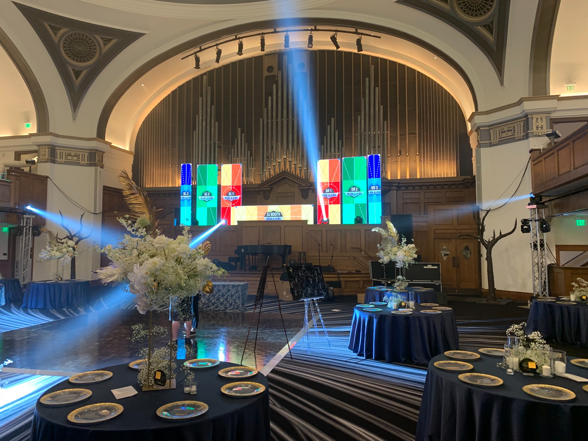 Private corporate wedding finished event environment in Seattle